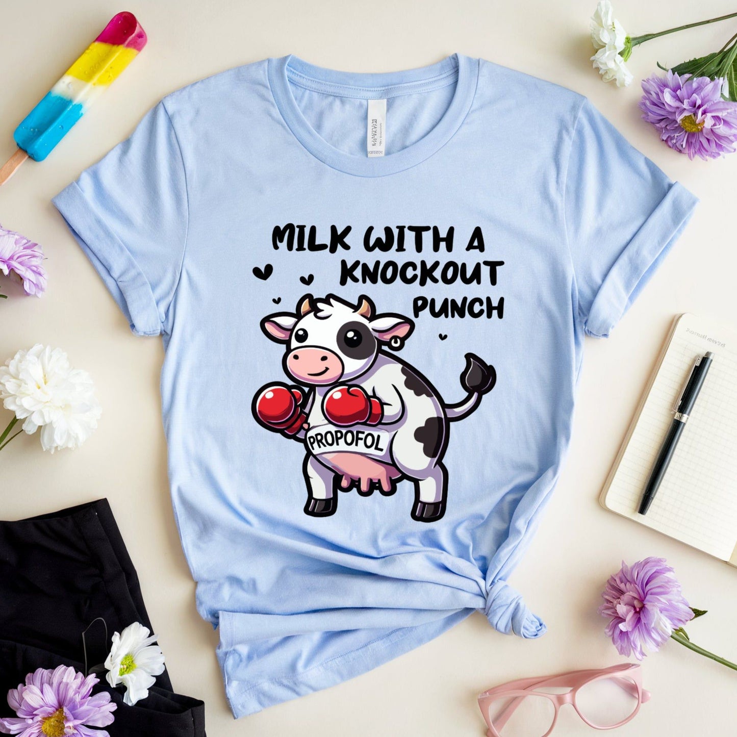 Propofol Milk With A Knockout Punch Tshirt