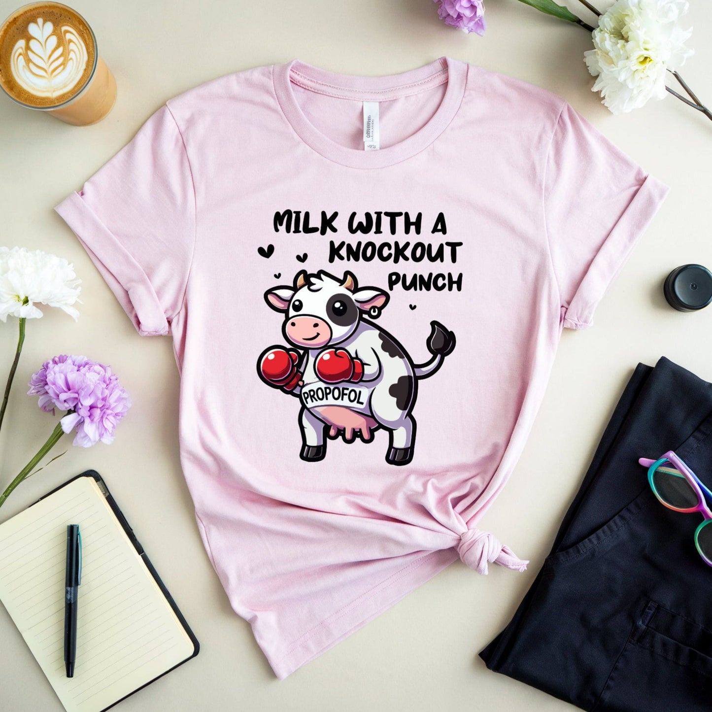 Propofol Milk With A Knockout Punch Tshirt