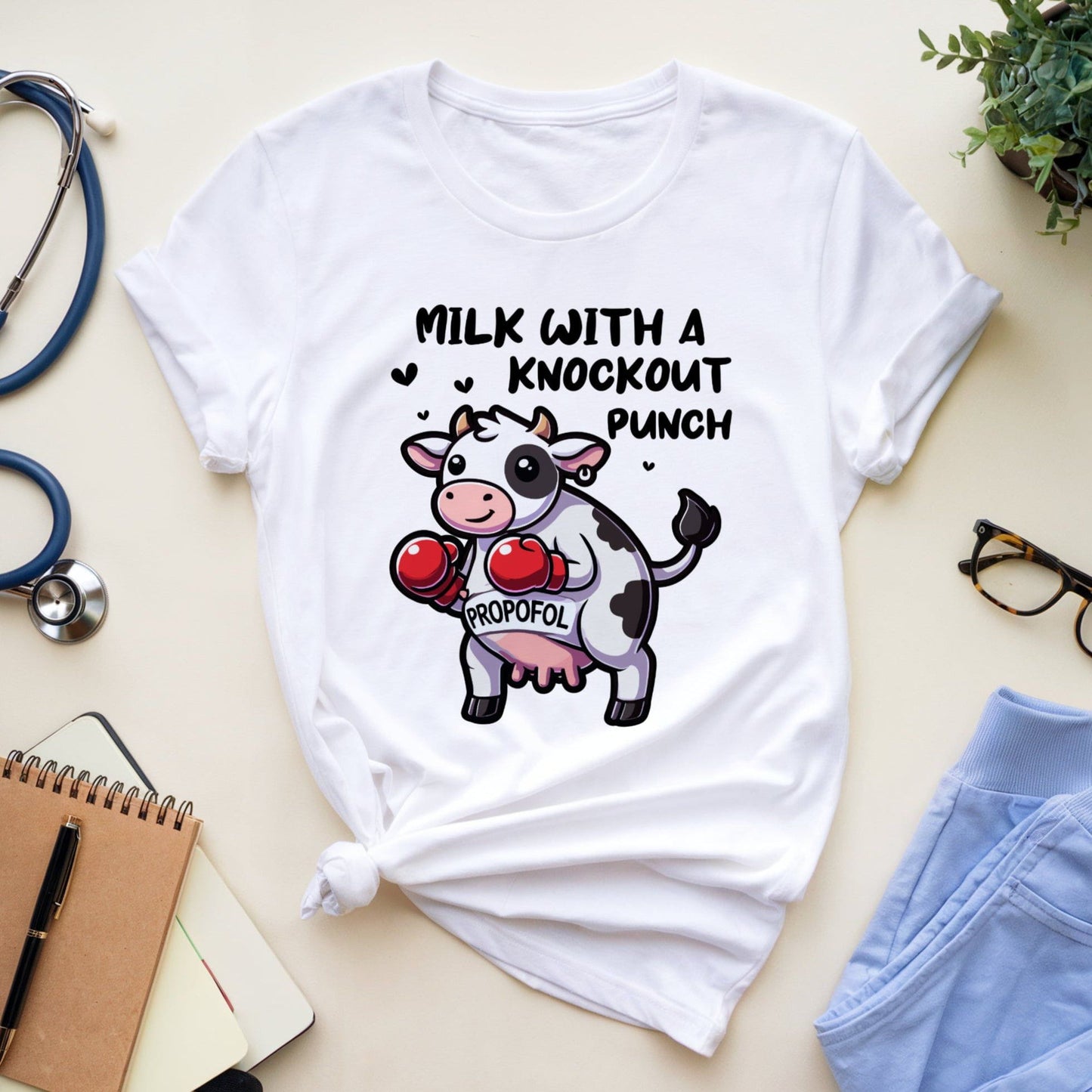 Propofol Milk With A Knockout Punch Tshirt