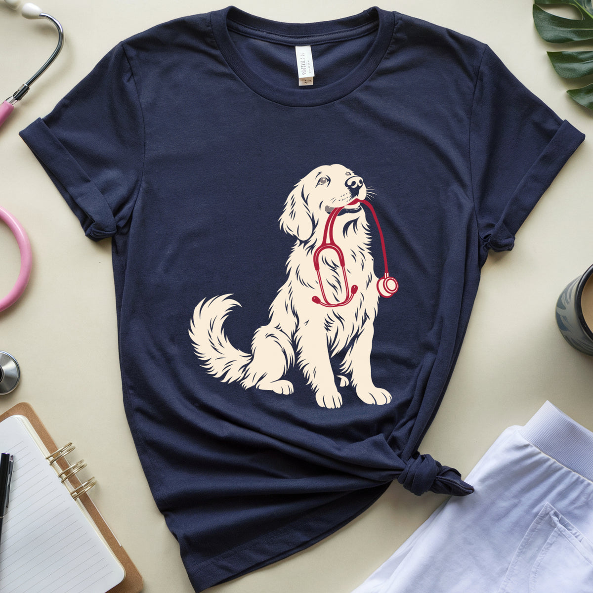 Retriever With A Stethoscope T-Shirt