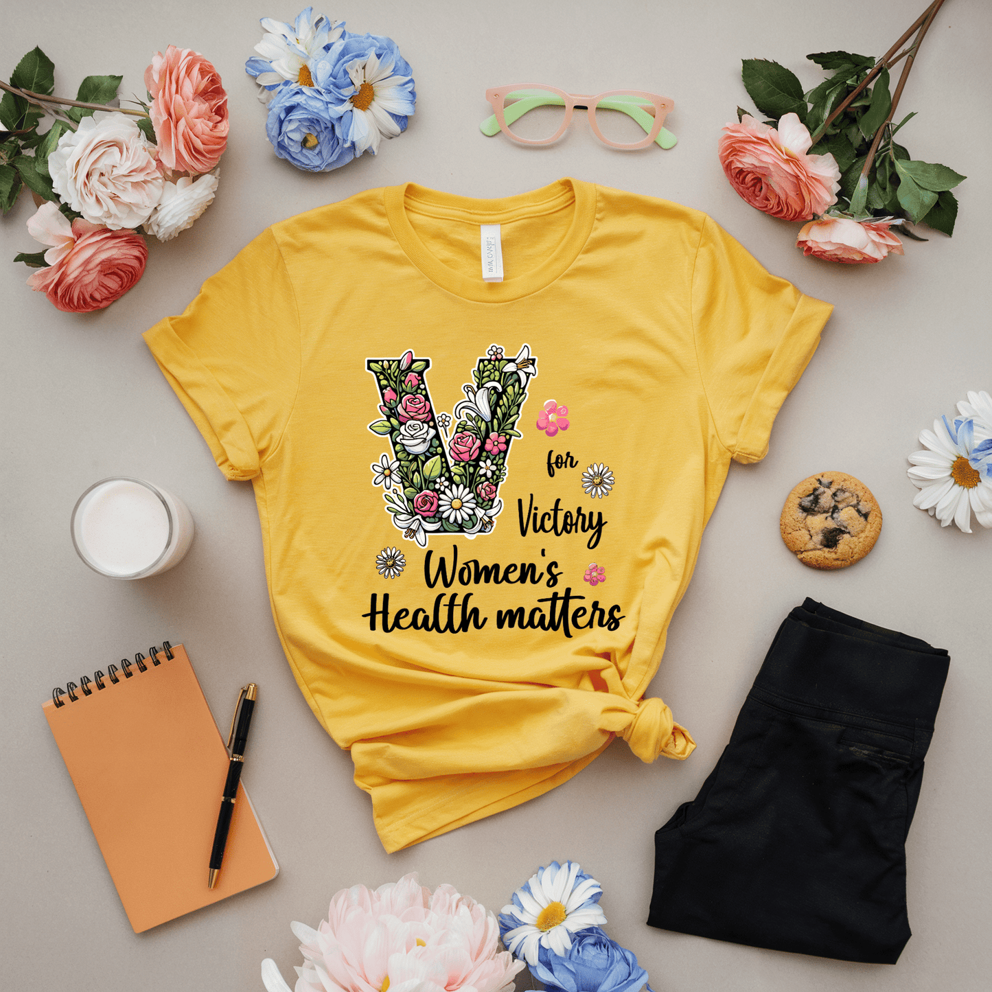 V For Victory Women's Health Matters T-Shirt