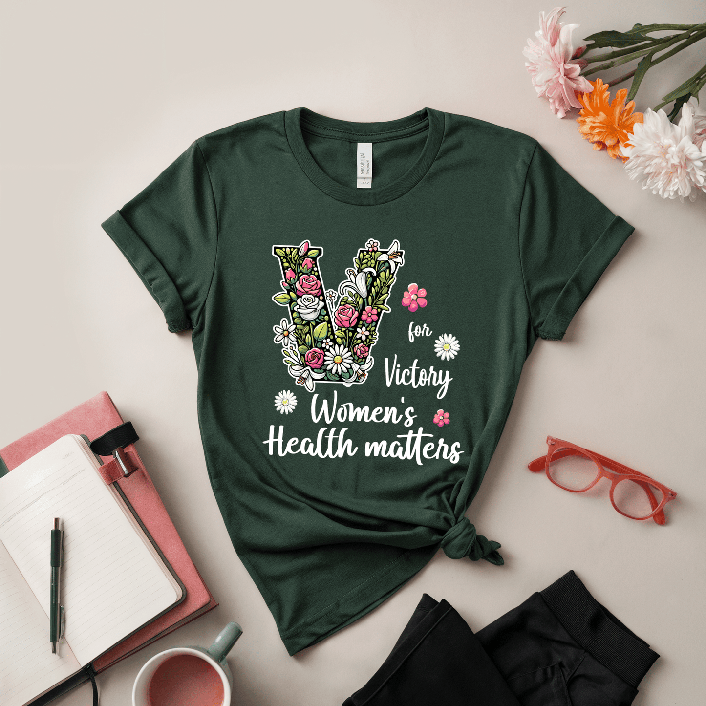 V For Victory Women's Health Matters T-Shirt