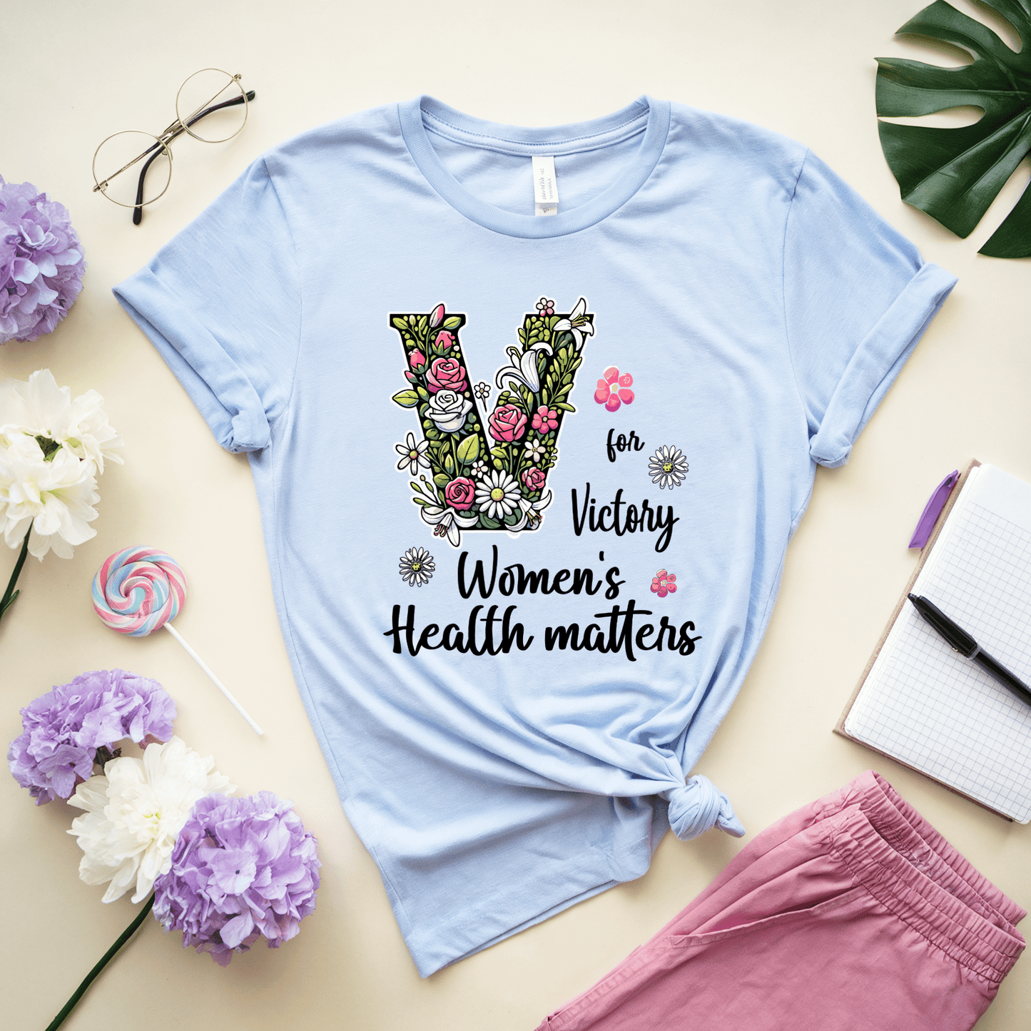 V For Victory Women's Health Matters T-Shirt