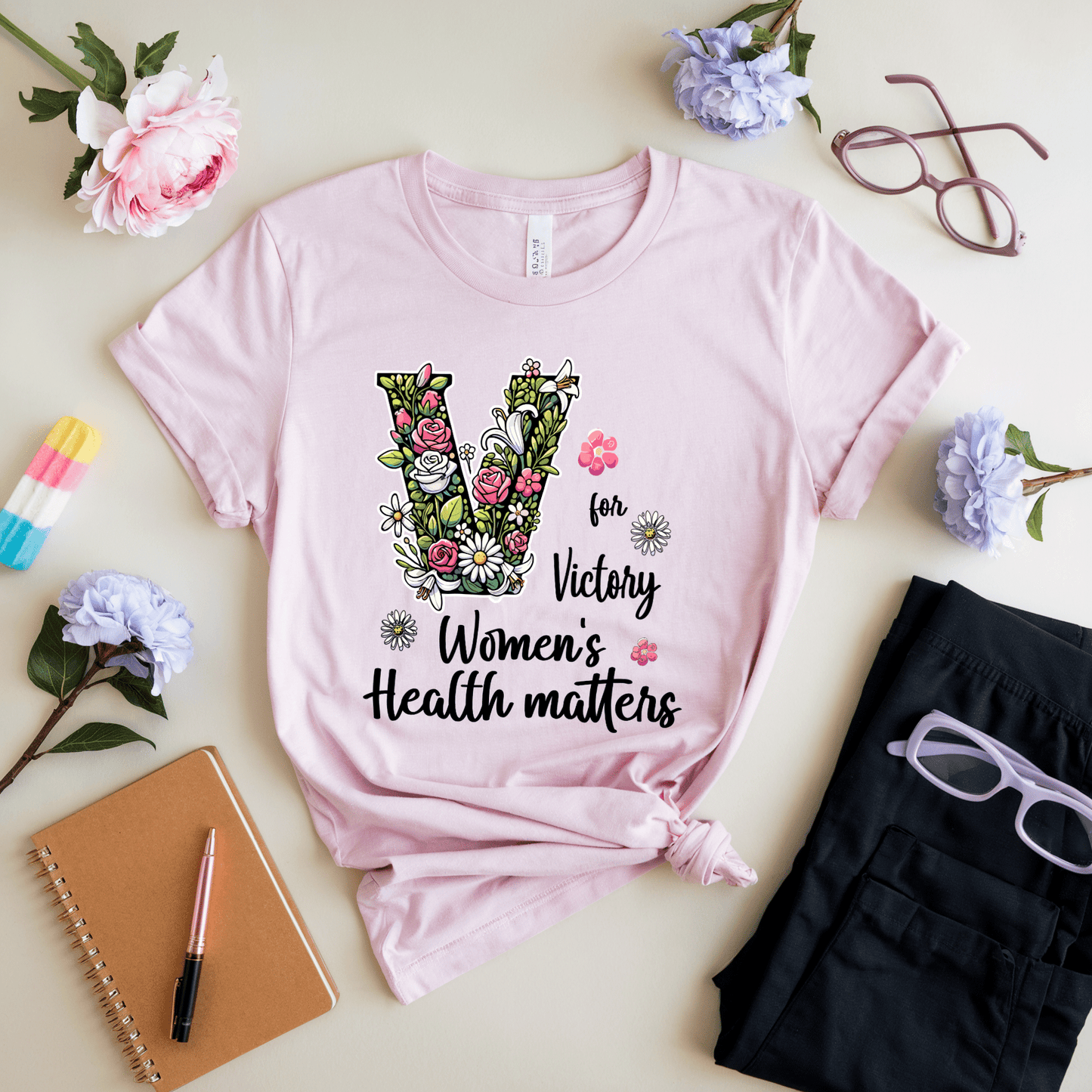 V For Victory Women's Health Matters T-Shirt