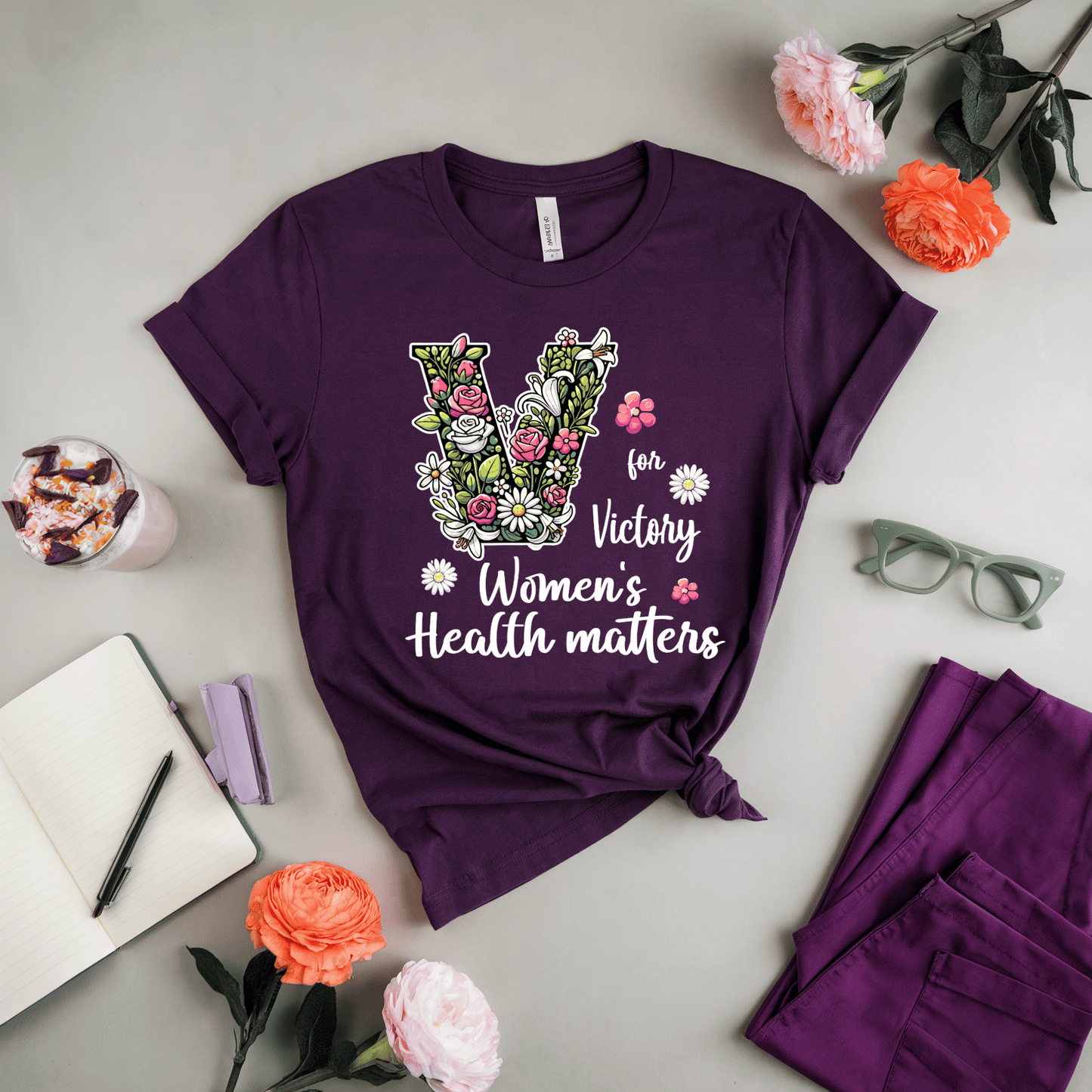 V For Victory Women's Health Matters T-Shirt