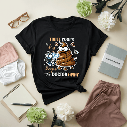 Three Poops A Day Keeps The Doctor Away T-Shirt