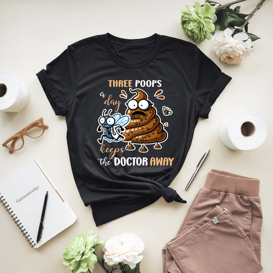 Three Poops A Day Keeps The Doctor Away T-Shirt