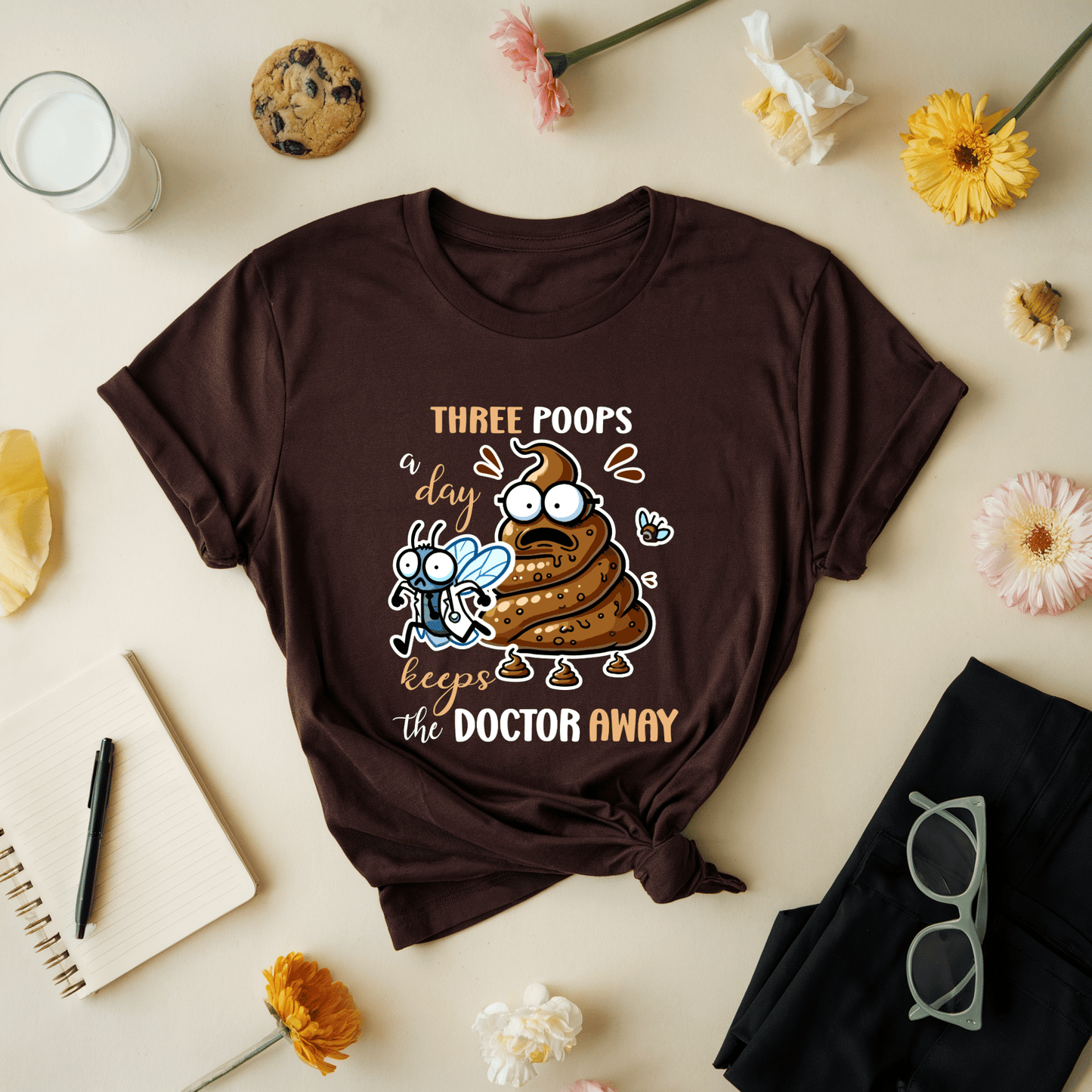 Three Poops A Day Keeps The Doctor Away T-Shirt