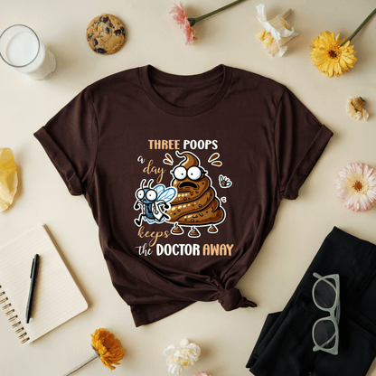 Three Poops A Day Keeps The Doctor Away T-Shirt