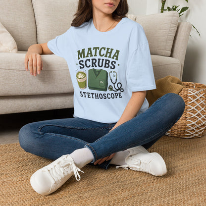 Matcha Scrubs Stethoscope T-Shirt