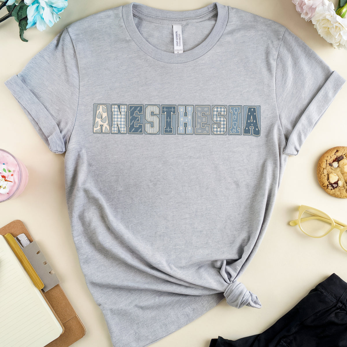Anesthesia Varsity Patchwork T-Shirt