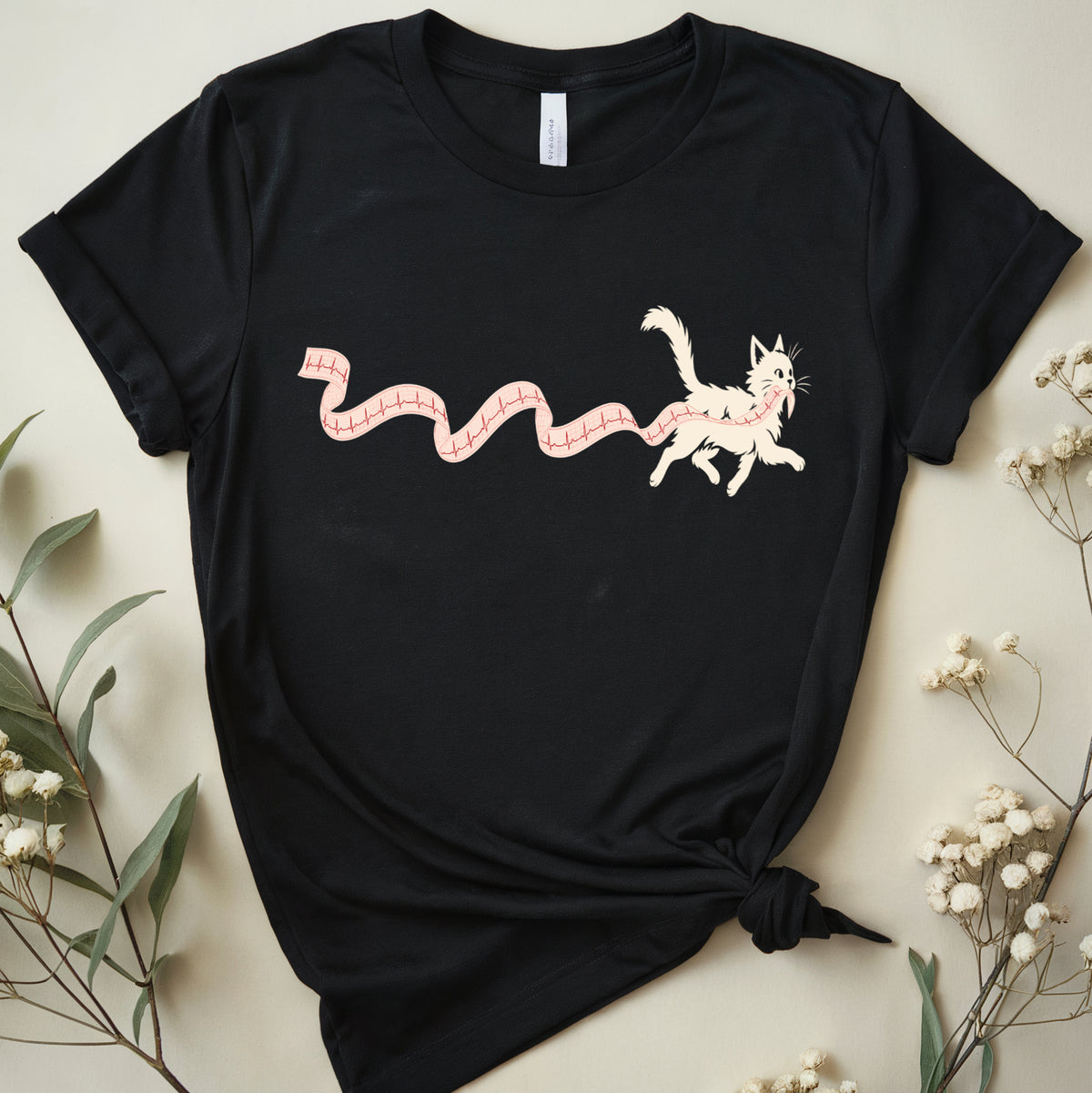 Cat & ECG T-Shirt