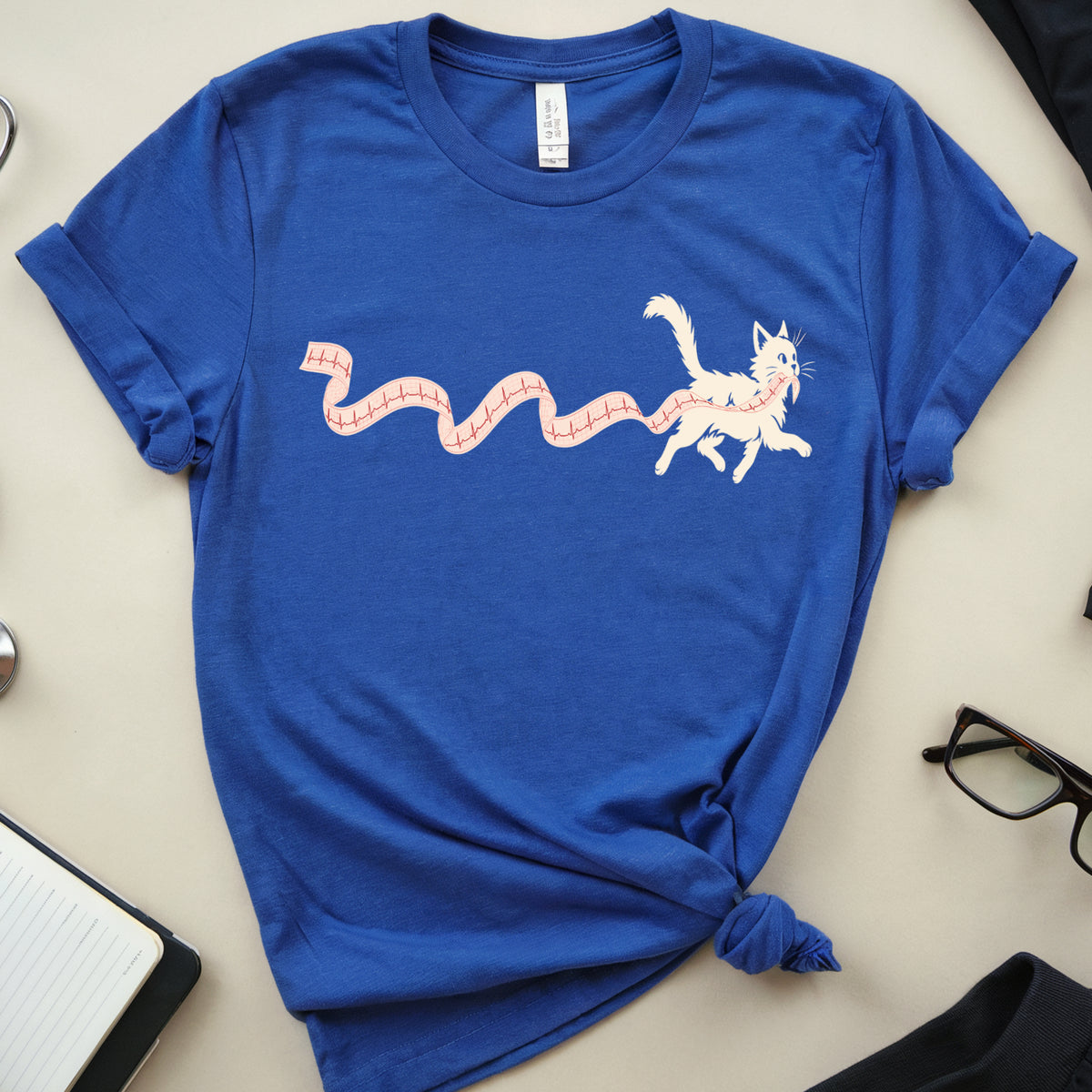 Cat & ECG T-Shirt