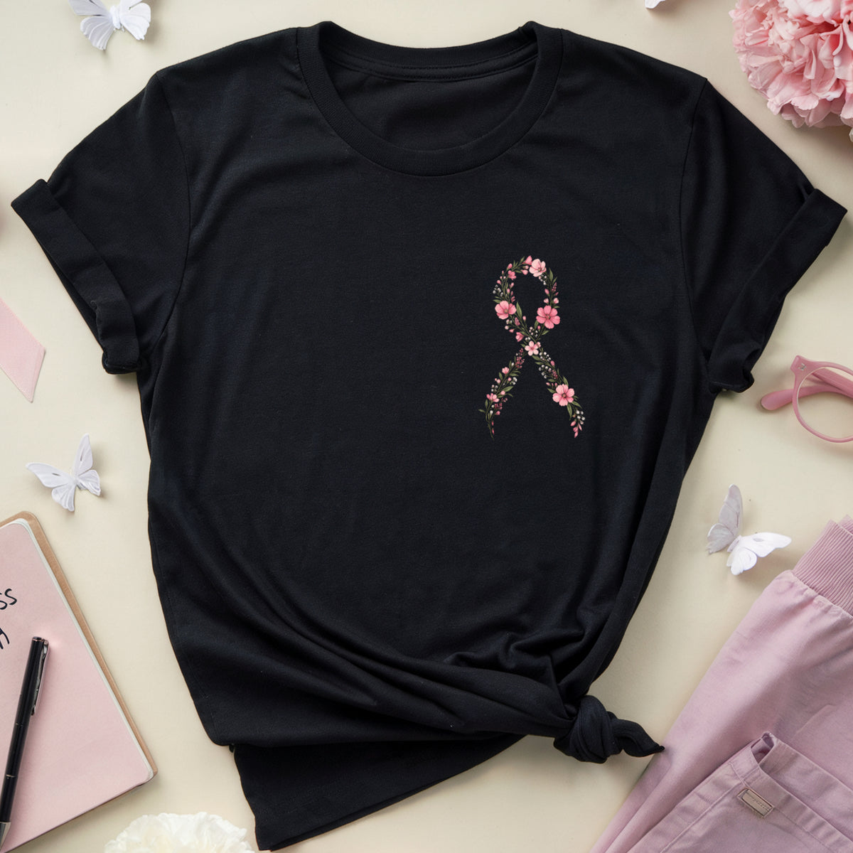 Floral Ribbon T-Shirt
