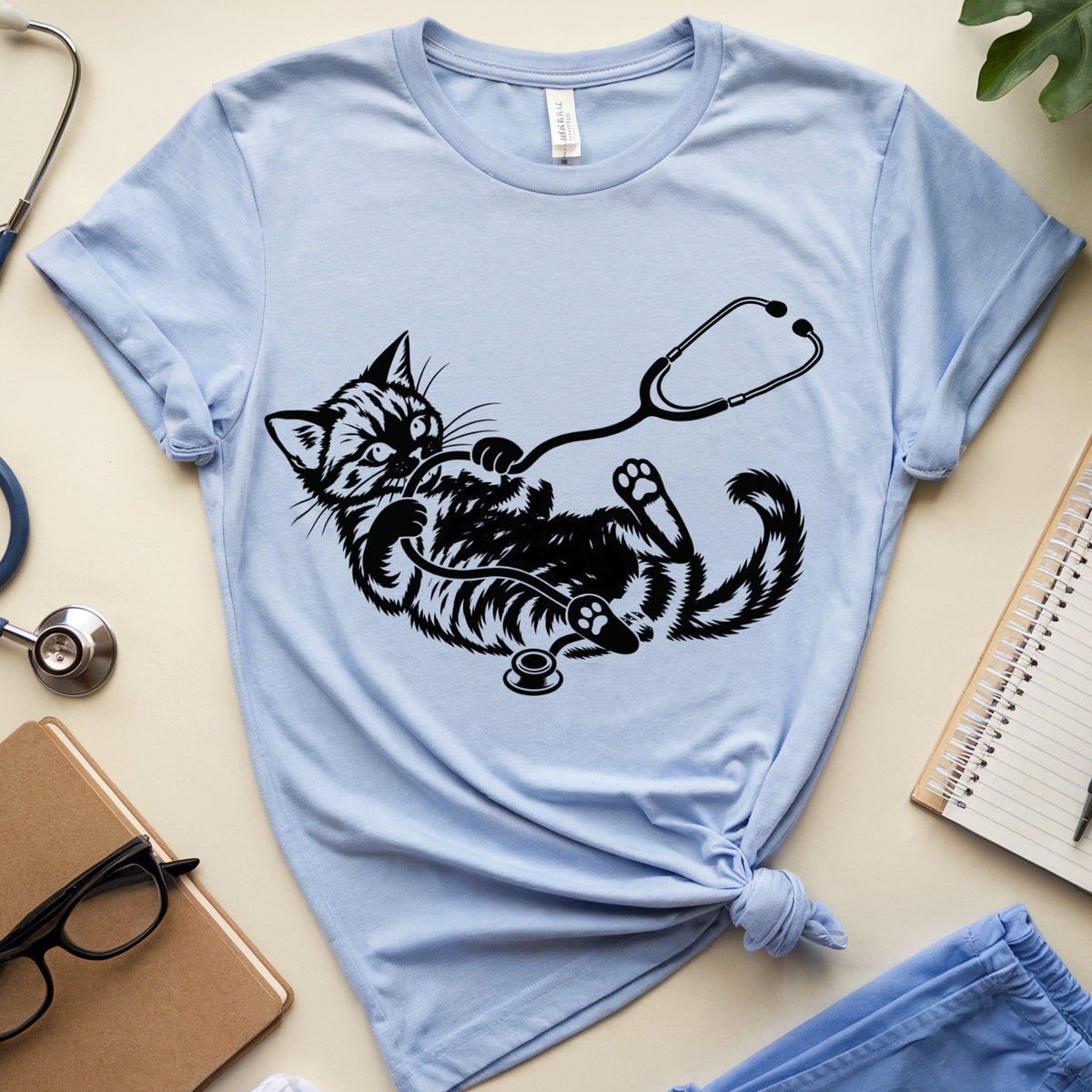 Kitten & Stethoscope T-Shirt
