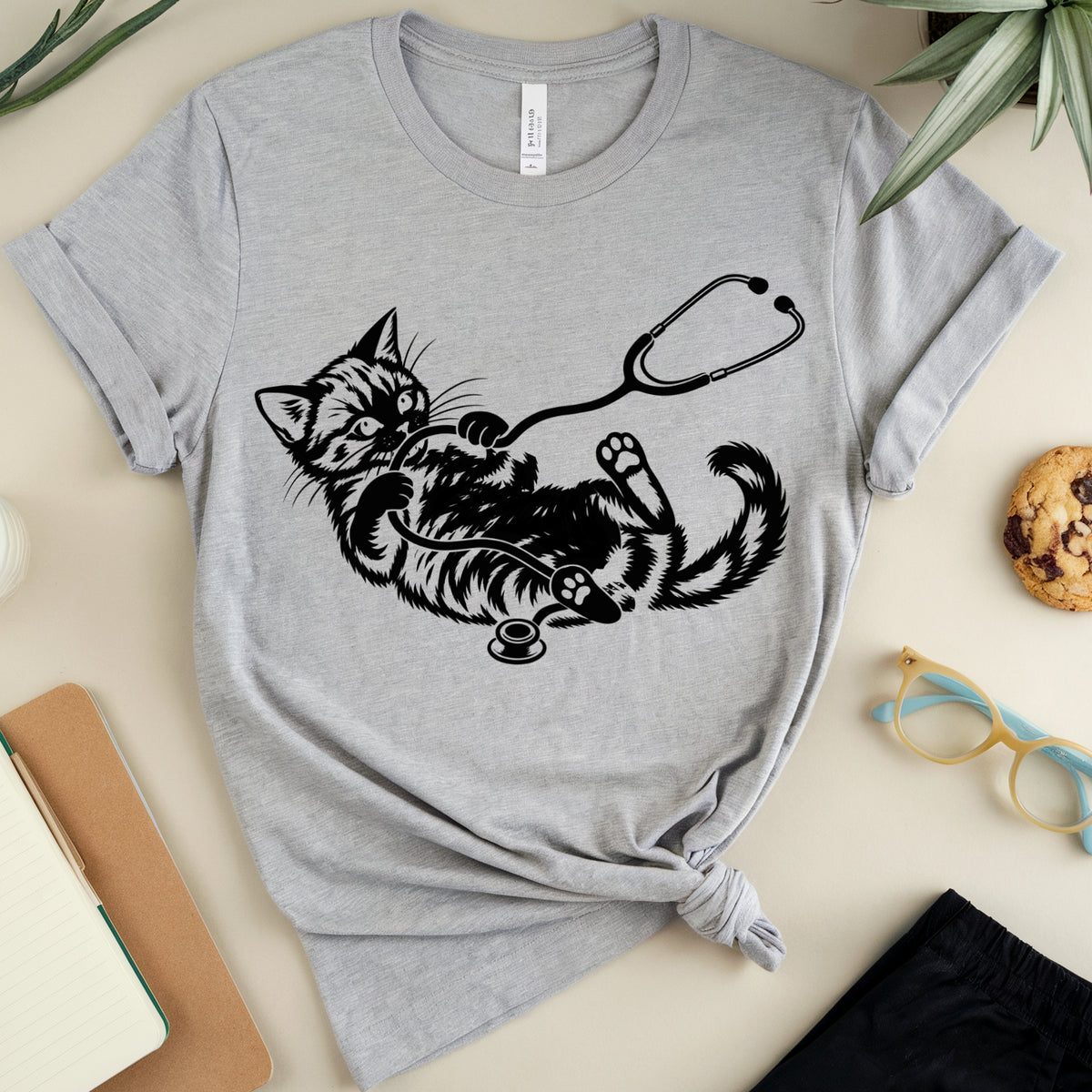 Kitten & Stethoscope T-Shirt