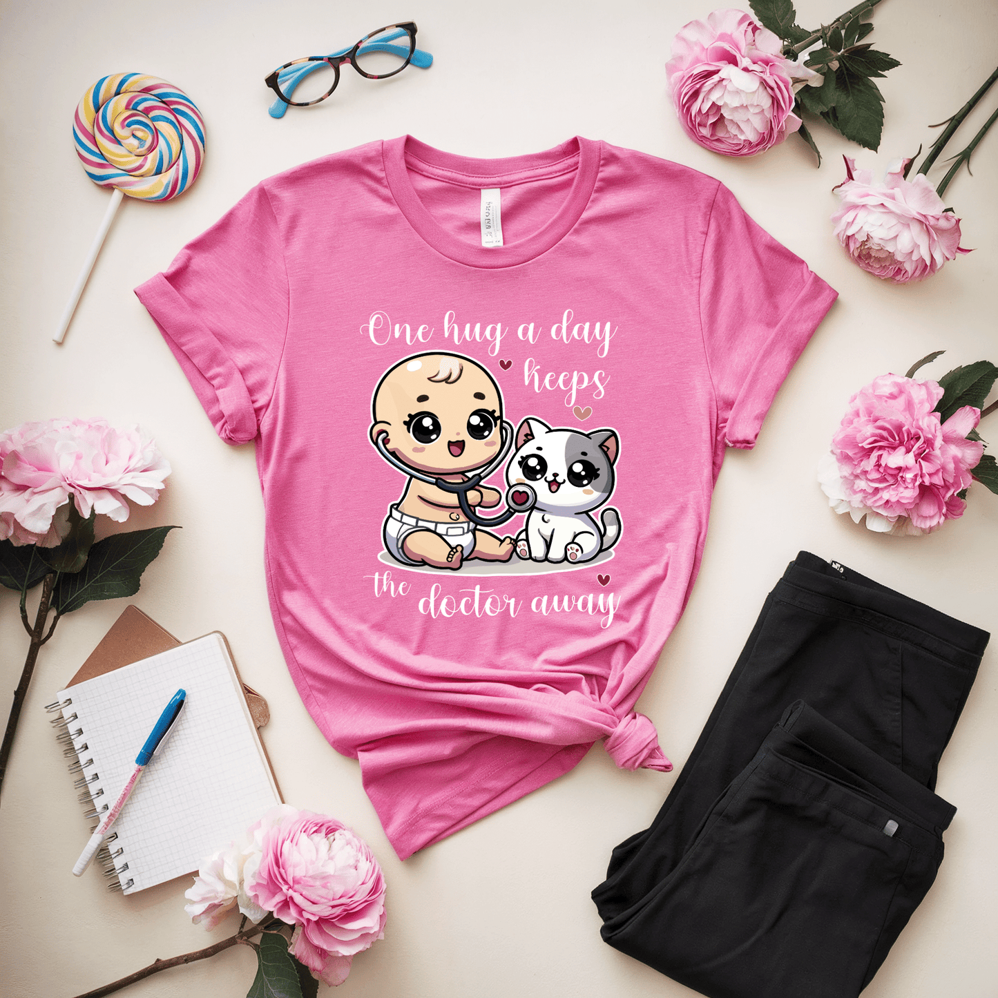 One Hug A Day Keeps The Doctor Away T-Shirt