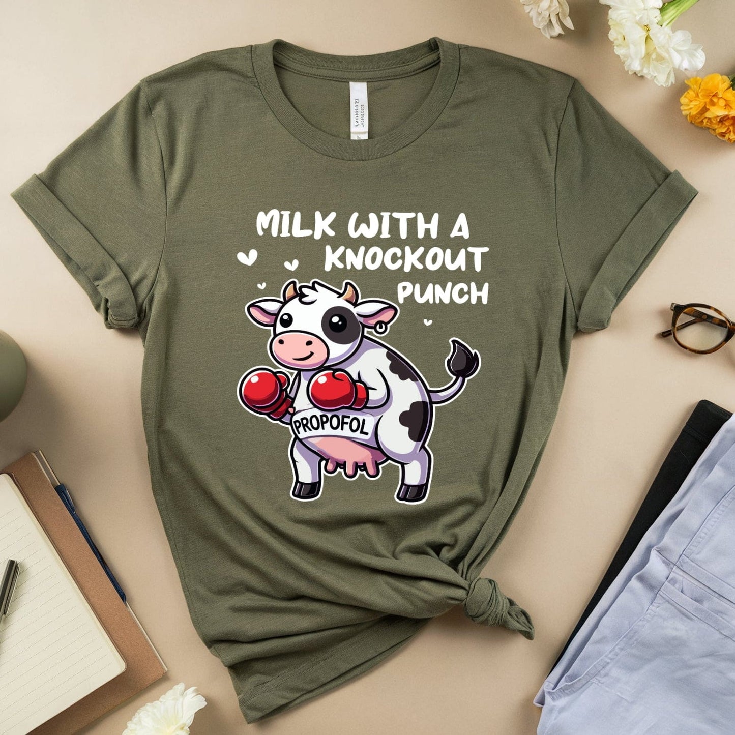 Propofol Milk With A Knockout Punch Tshirt