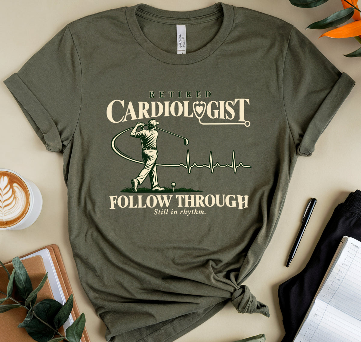 Retired Cardiologist Follow Through T-Shirt