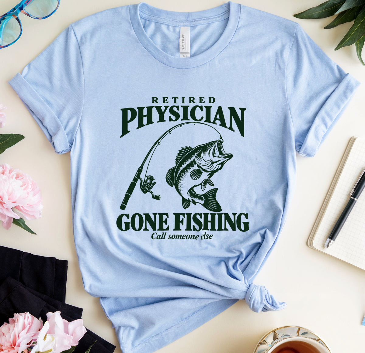 Retired Physician Gone Fishing T-Shirt