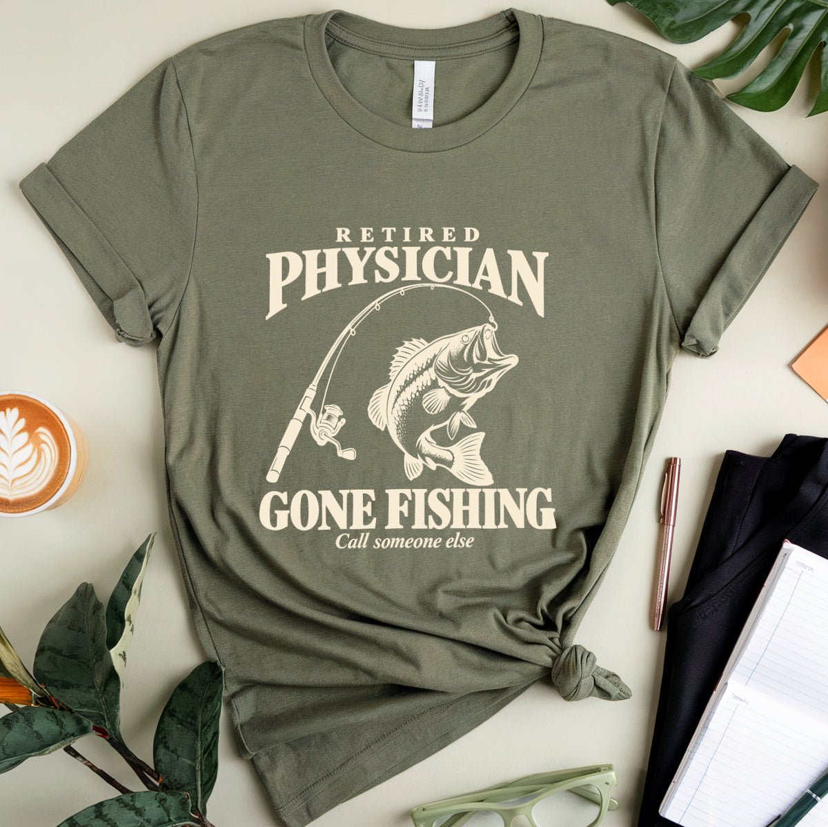 Retired Physician Gone Fishing T-Shirt