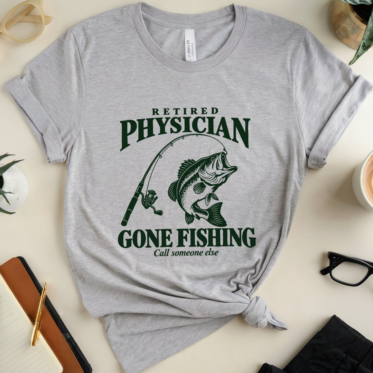 Retired Physician Gone Fishing T-Shirt