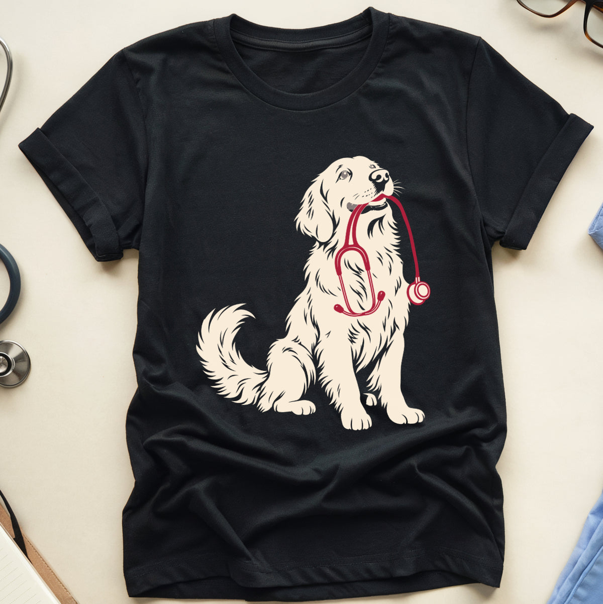 Retriever With A Stethoscope T-Shirt