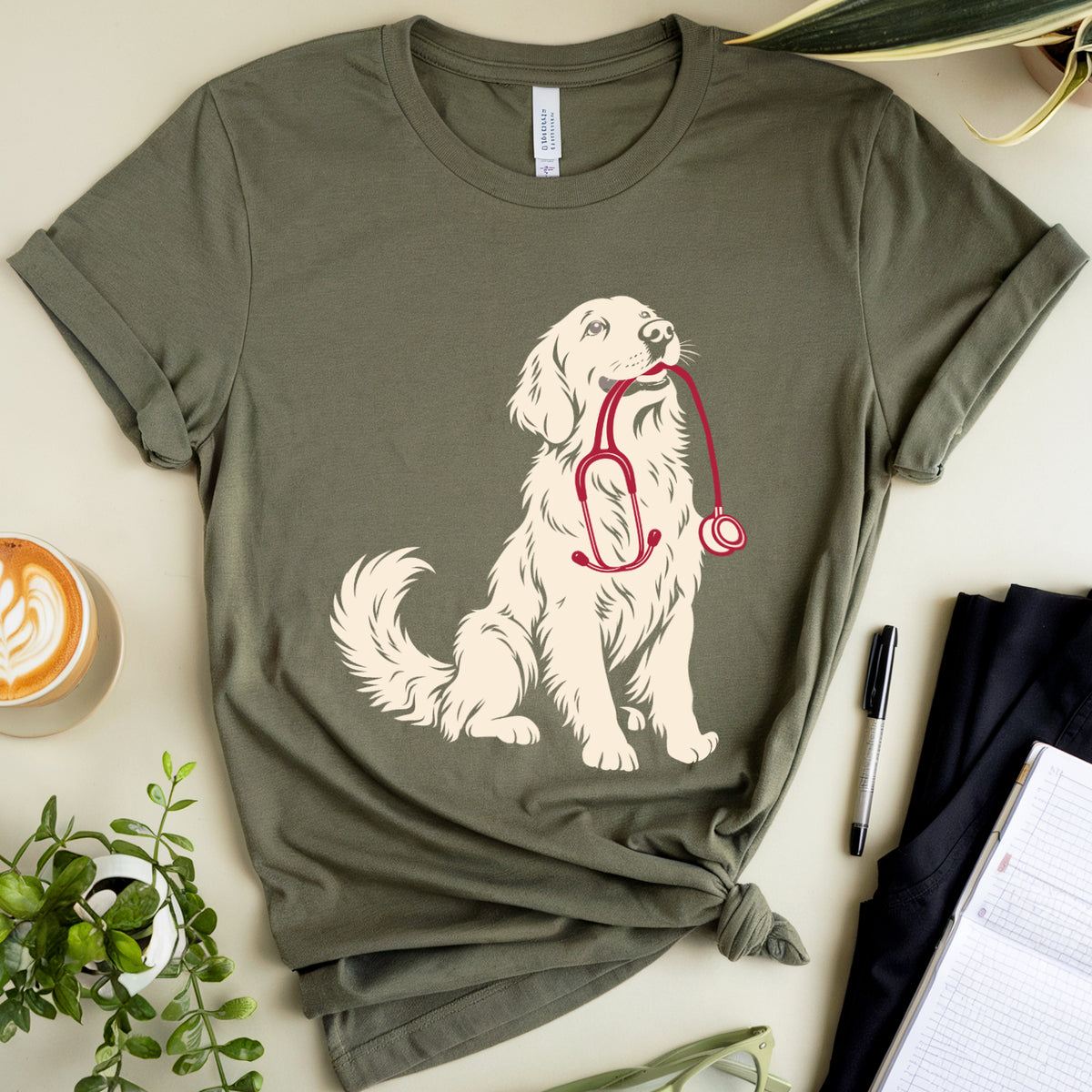 Retriever With A Stethoscope T-Shirt