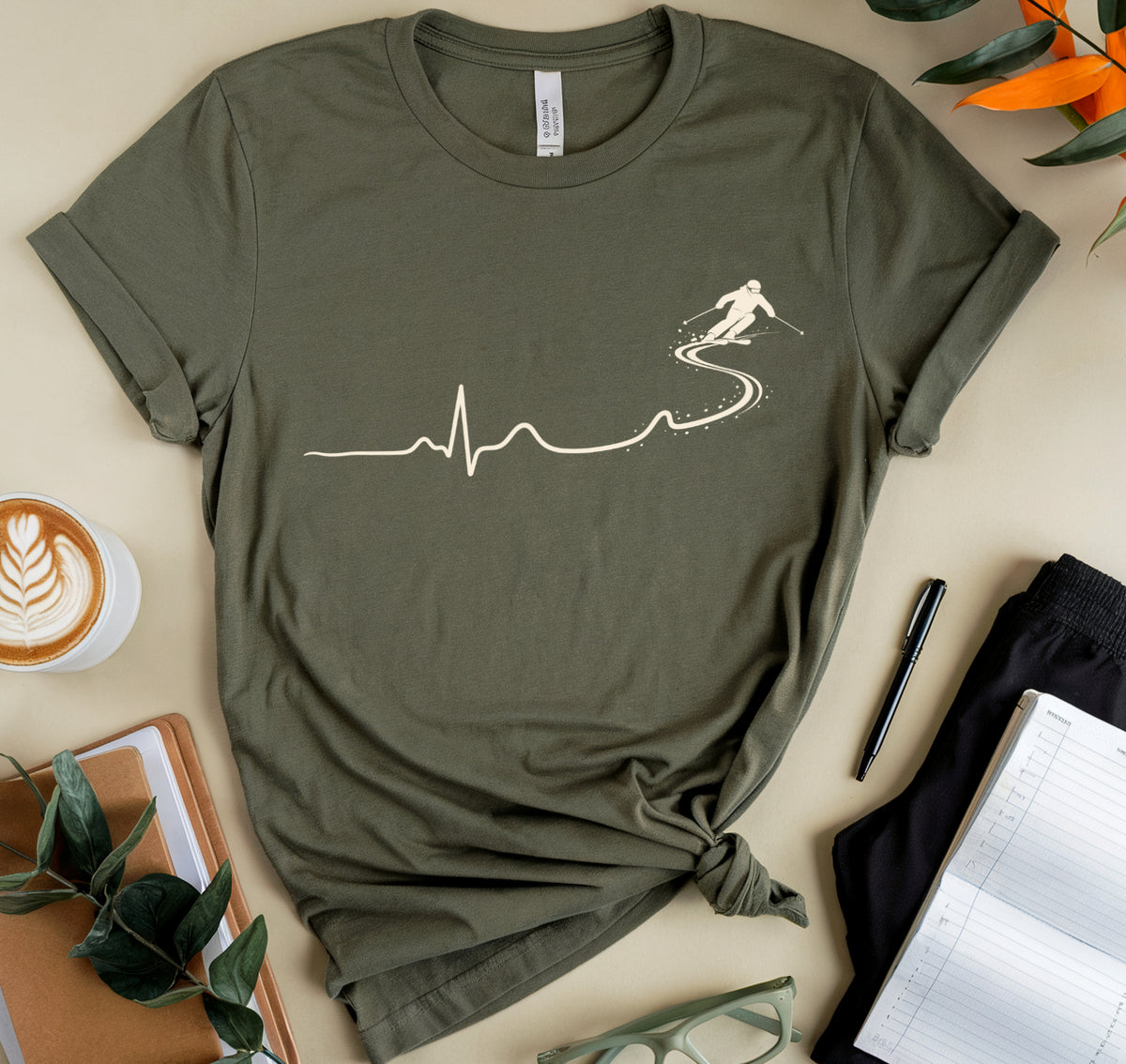 Skier’s Heartbeat Trail T-Shirt