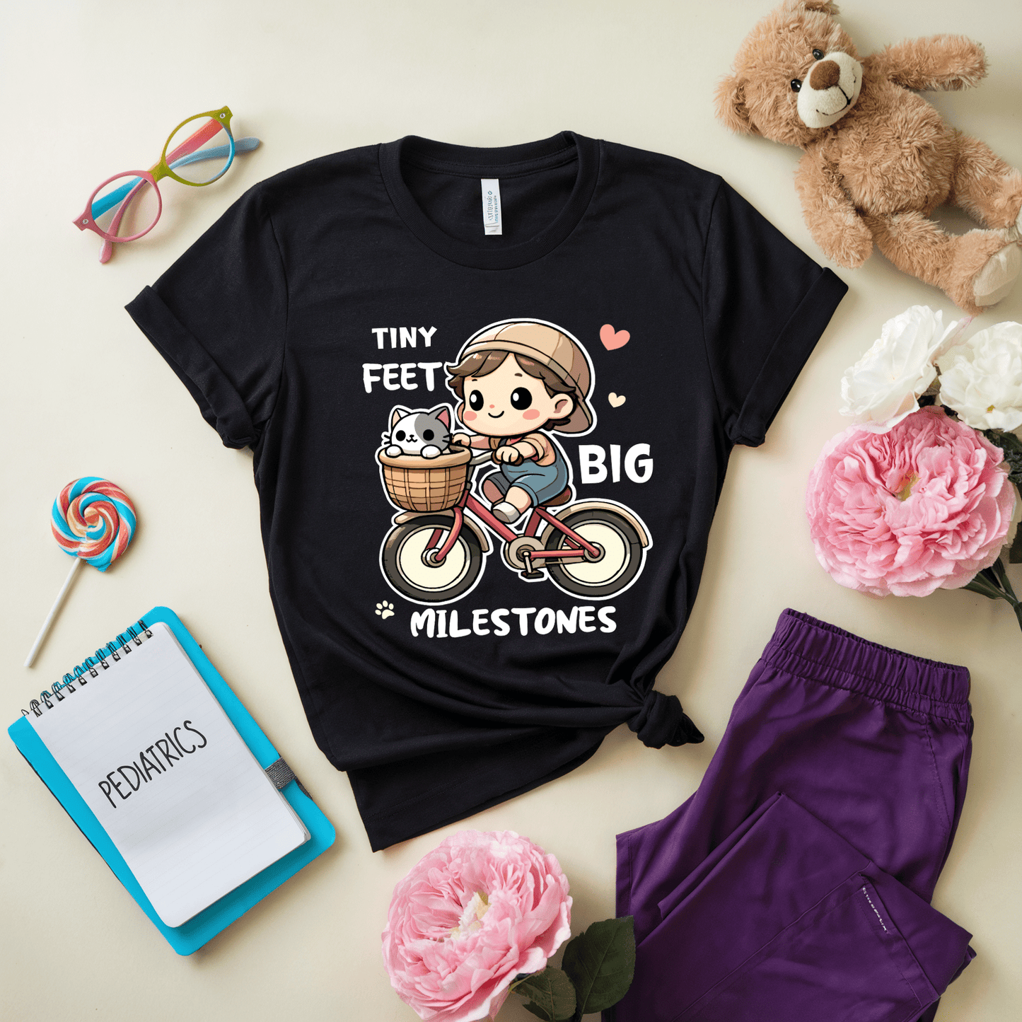 Tiny Feet Big Milestones T-Shirt
