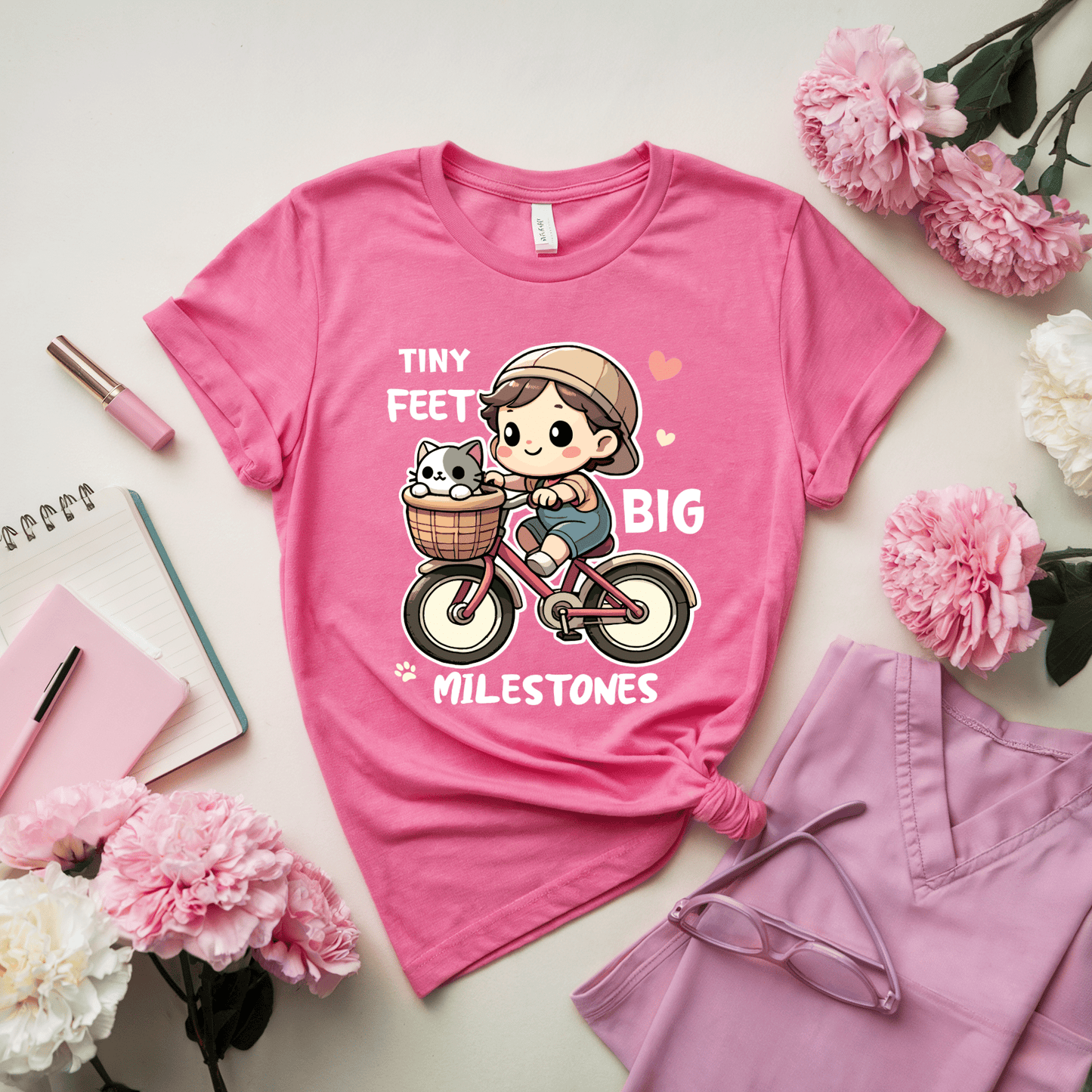 Tiny Feet Big Milestones T-Shirt