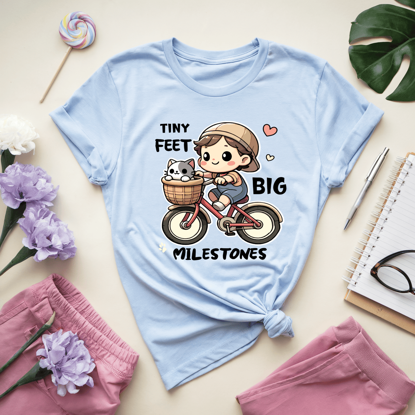 Tiny Feet Big Milestones T-Shirt