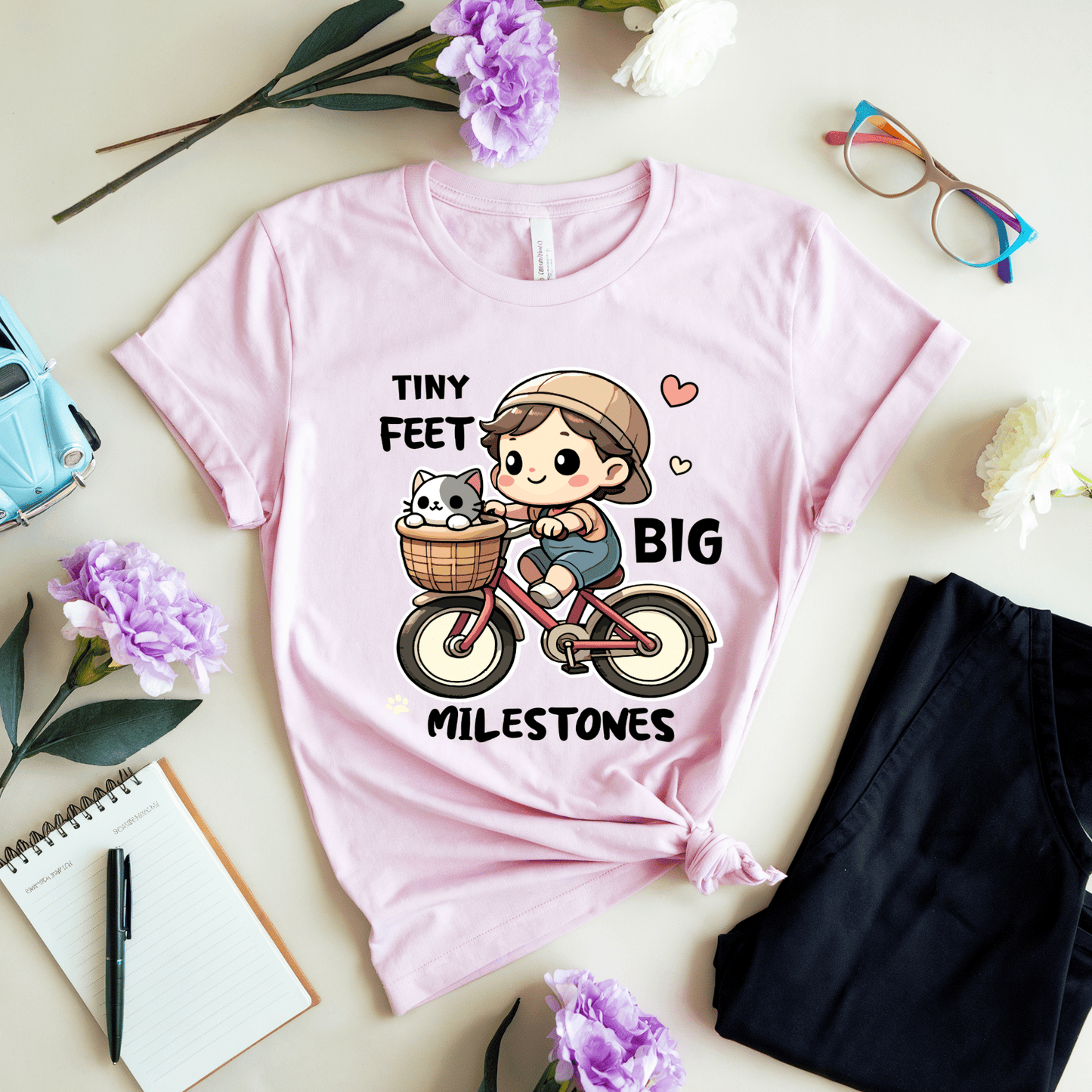 Tiny Feet Big Milestones T-Shirt