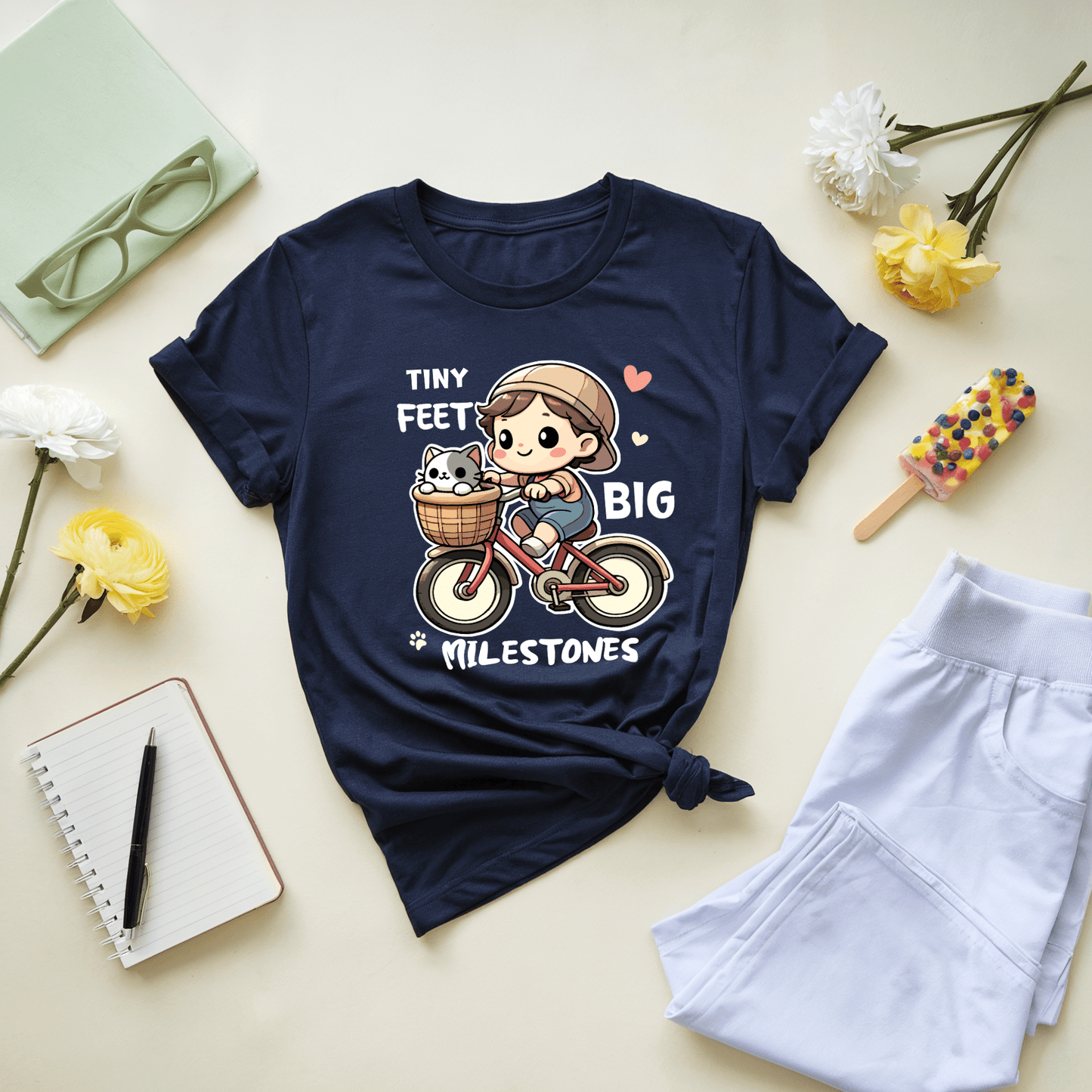 Tiny Feet Big Milestones T-Shirt