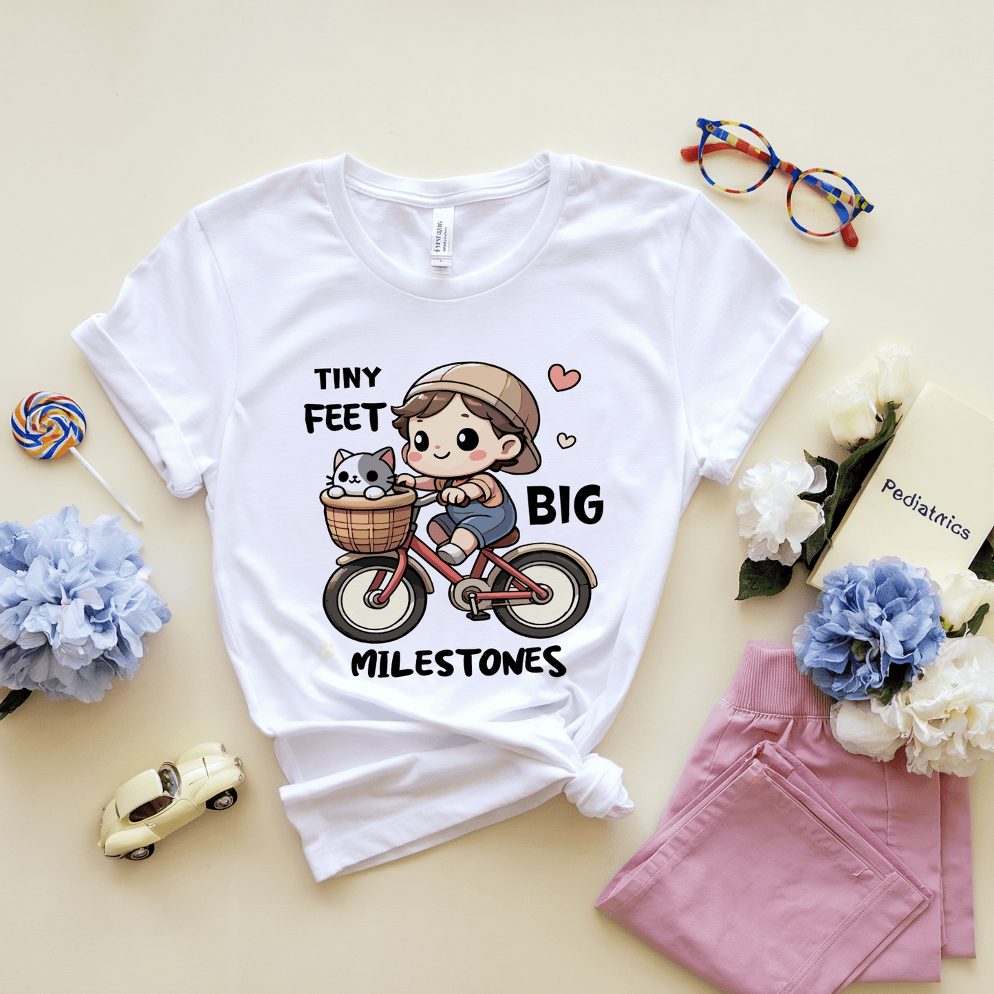 Tiny Feet Big Milestones T-Shirt