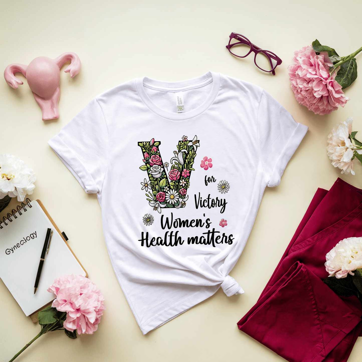 V For Victory Women's Health Matters T-Shirt