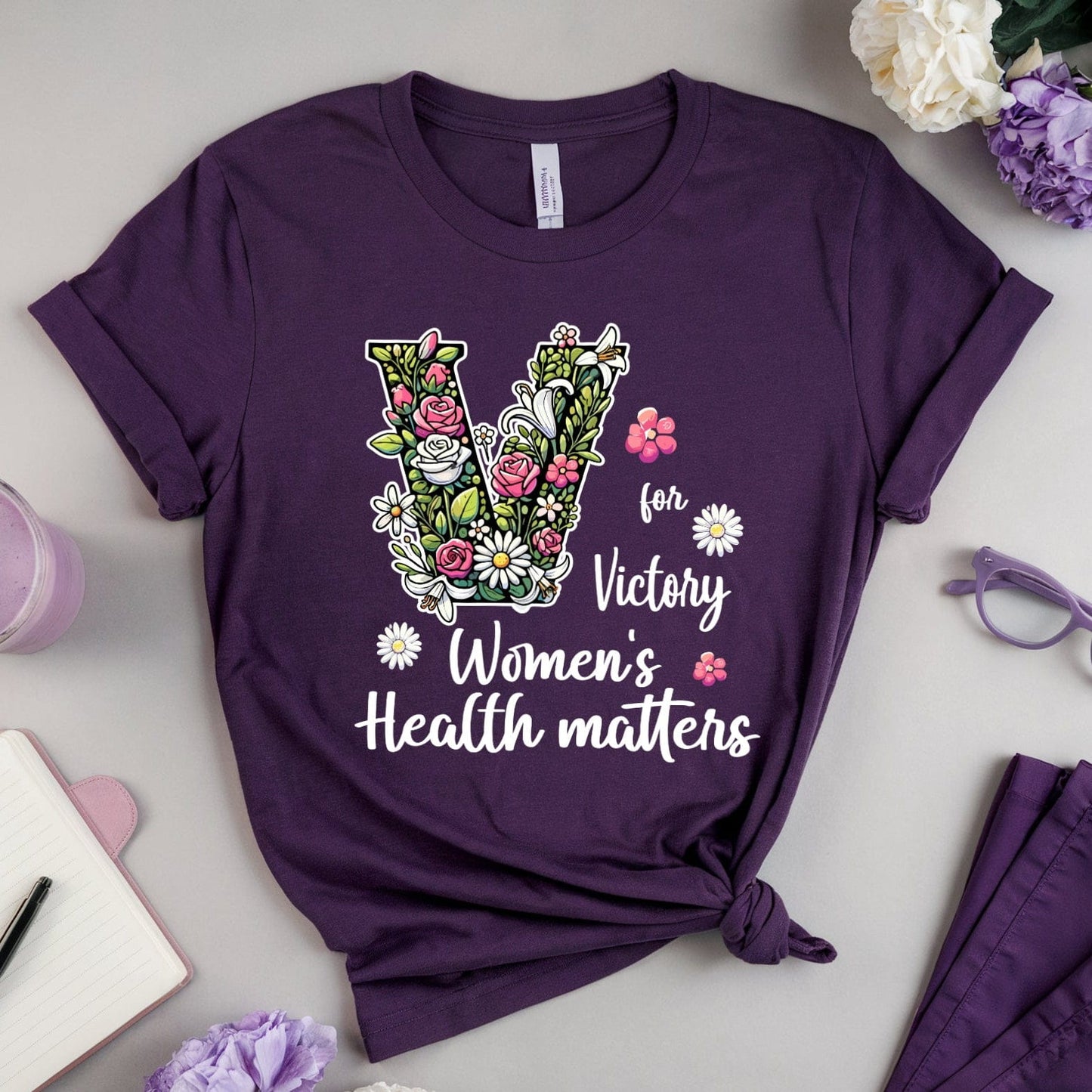 V For Victory Women's Health Matters T-Shirt