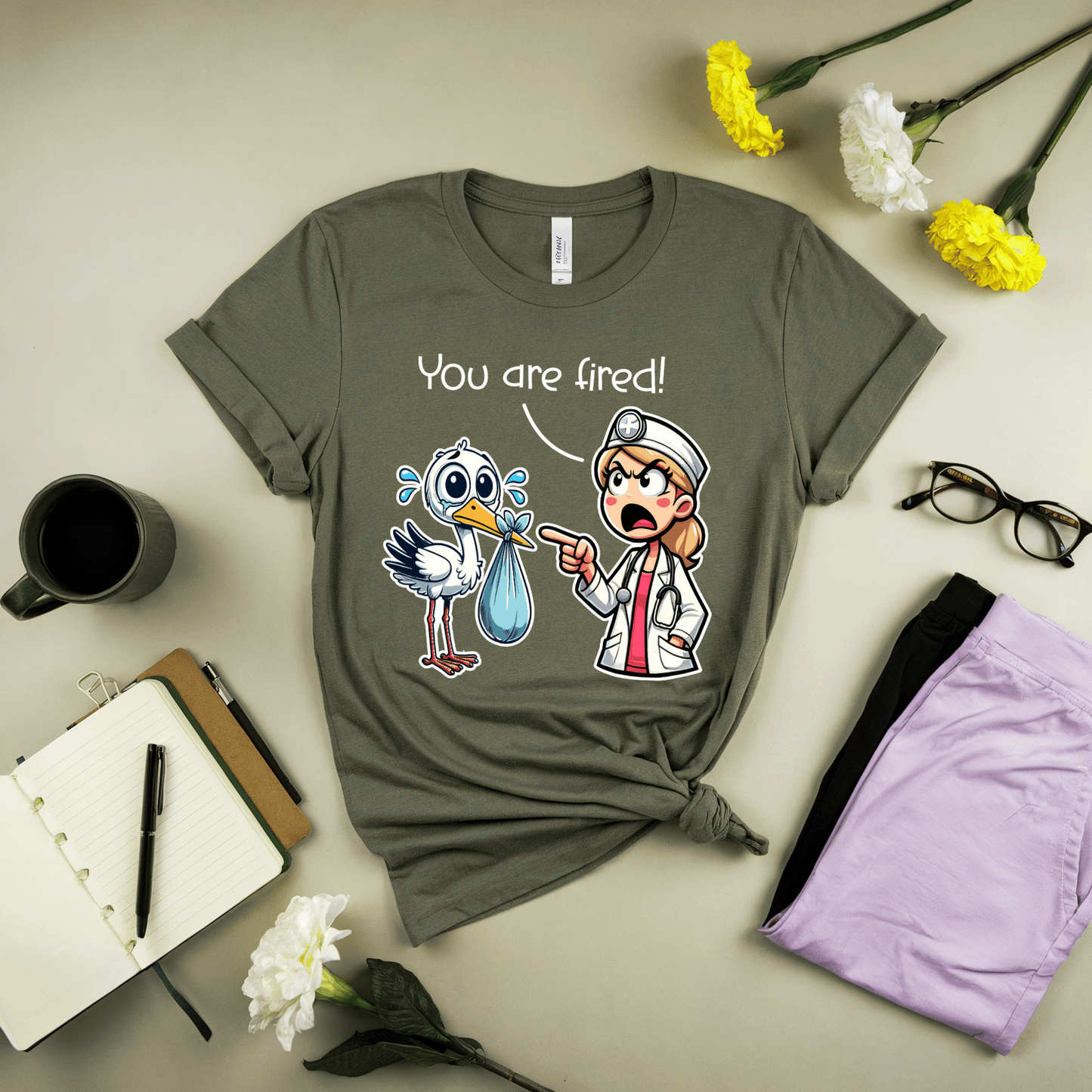You Are Fired Stock VS Obstetrician T-Shirt